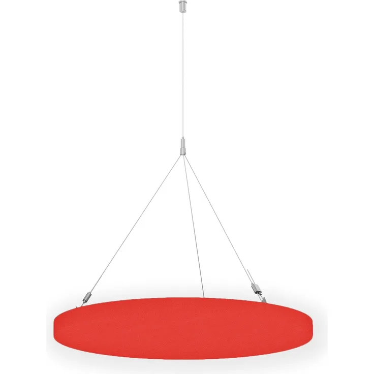 Rheinland Möbel FocusWall DAR03 – Runder Akustik-Deckenabsorber Ø 30 cm in Stofffarbe Tortuga inkl. Chrom-Stahlseilen - Made in Germany - Klasse A, Stoffbezug, schwer entflammbar