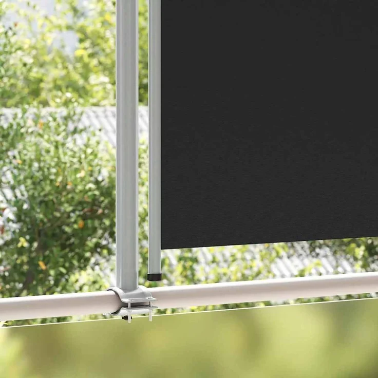 Ausziehbare Seitenmarkise, Sichtschutz 140x300 cm Schwarz – Bild 3