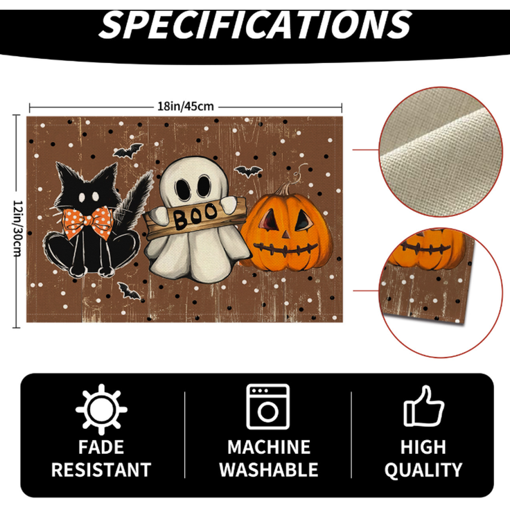 ABC Halloween-Tischläufer aus Leinen, 33 x 180 cm – Bild 5