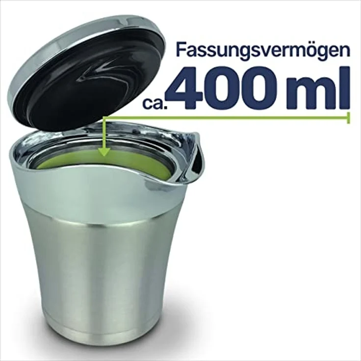 Thermo-Sauciere Einhand Soßenkanne mit ca. 400 ml aus Edelstahl – Bild 5