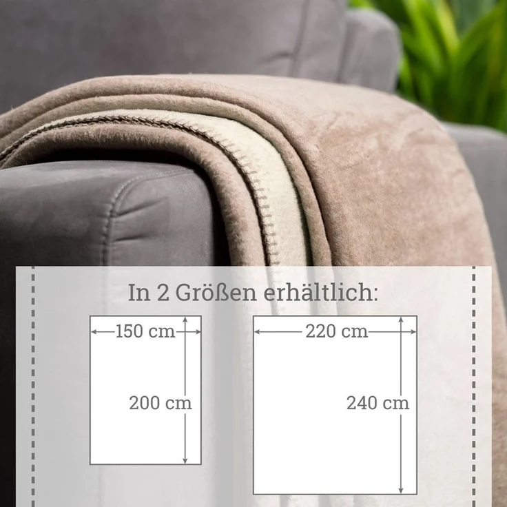 Wohndecke Moon Kuscheldecke Doubleface Baumwollmix ca 220x240cm gekettelter Rand, MOON Heimtextilien, Kuscheldecke – Bild 2