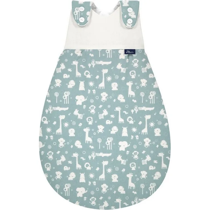 Alvi Baby-Mäxchen Außensack Animals blau 56/62