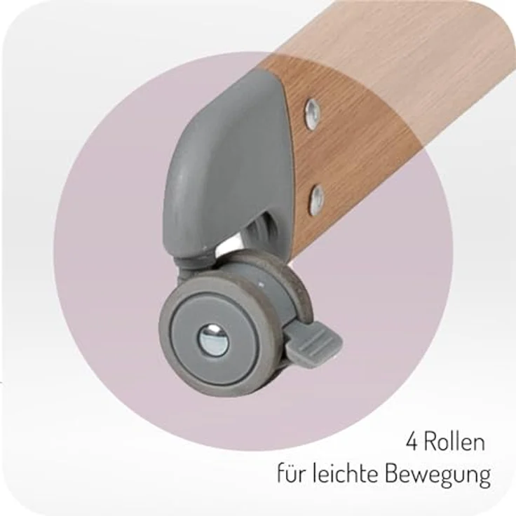 Momi SMARTBED 4-in-1 Kinderbeistellbetten bis 15 kg, Beistellbett für Babys mit Matratze, Höhenverstellbar – Bild 4