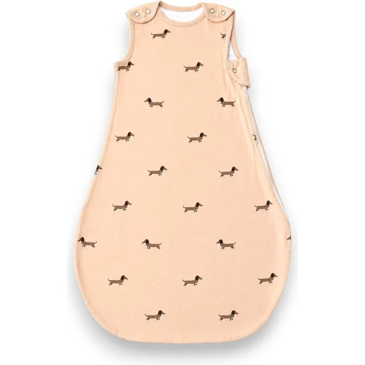 Baby Schlafsack mit Tieren » Ganzjahresschlafsack 100% Baumwolle » Säuglinge & Neugeborene » mit Reißverschluss & Druckknöpfen - Hund / 90cm