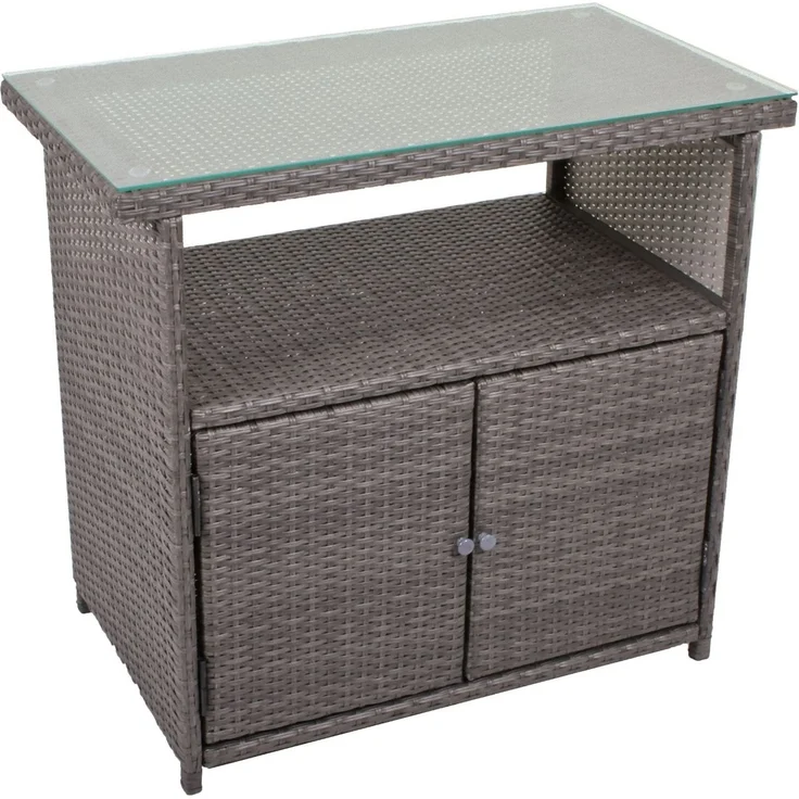 Garden Pleasure Sideboard PADUA grau aus Polyrattan – Bild 1