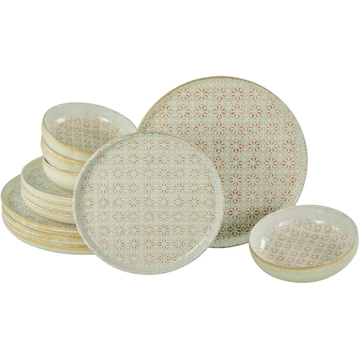 Uno Emiliana peach, Tellerset 12-tlg (mo) – Bild 1
