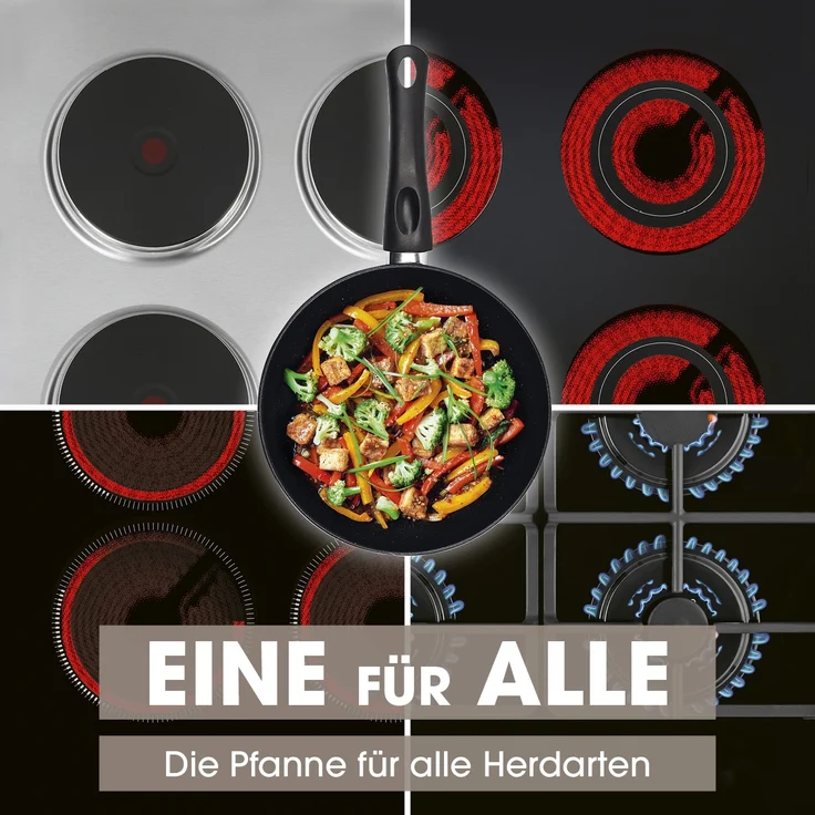 BRATmaxx Bratpfanne, antihaftbeschichtet für Induktion-, Gas-, Elektro-, Carbonherd etc. – Bild 2