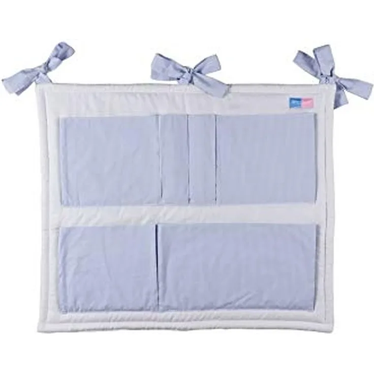 Robert Osswald 1.1.5.1.1.1.1-K05-13 Utensilo mit Taschen - 75x70 cm - für das Kinderbett, blau