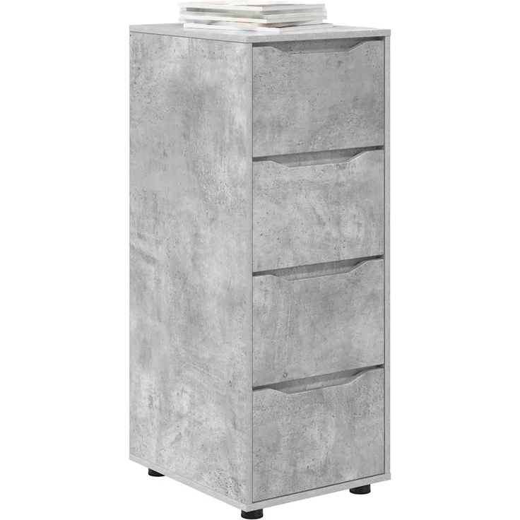 vidaXL Aufbewahrungsschrank 40 x 48 x 105 cm Holzwerkstoff Betongrau 888900 – Bild 3