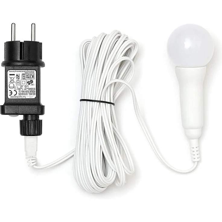 Bonetti 3D Leuchtstern inkl. warm-weißer LED Beleuchtung | für Innen und Außen geeignet | hängend | 7,5 m Zuleitung (gelb, Ø 57 cm (Netzstecker)) – Bild 3