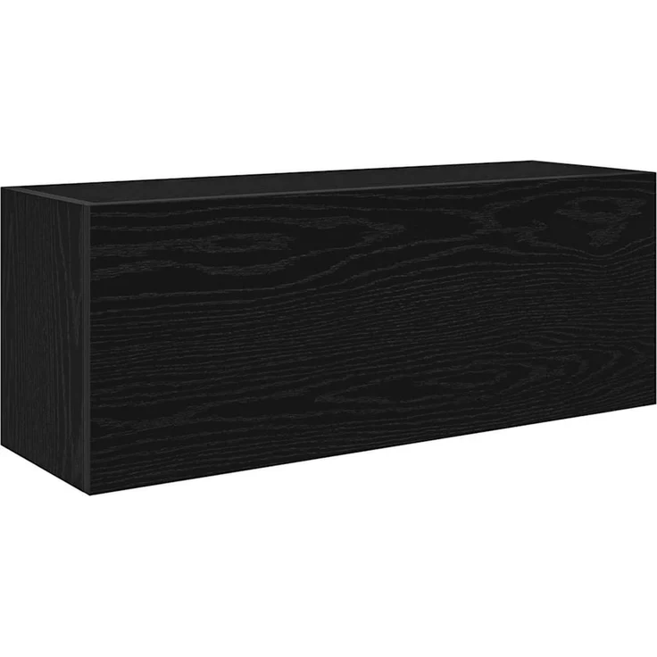 vidaXL Bad-Wandschrank Schwarz 80x25x30 cm Holzwerkstoff 860077 – Bild 2