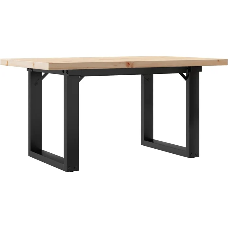 Couchtisch Sofatisch, O-Gestell 80 x 50 x 40,5 cm Massivholz Kiefer & Stahl d329e – Bild 6