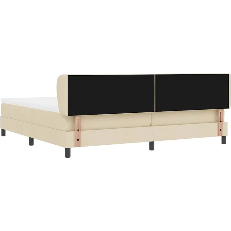 vidaXL Boxspringbett mit Kopfteil Creme 200 x 200 cm Stoff 3340113 – Bild 8