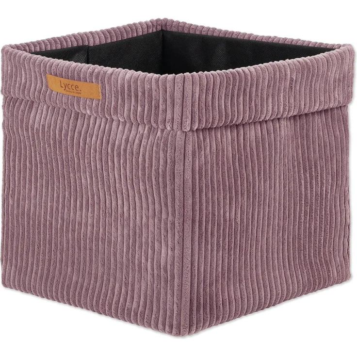 Lycce faltbare Aufbewahrungsbox - Cord, passend für Kallax Regal, abnehmbarer Bezug, robust, formstabil Altrosa 31x33x33cm – Bild 1