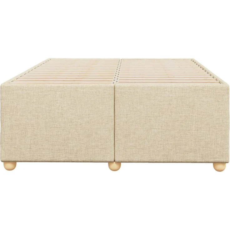 vidaXL Bettgestell ohne Matratze Creme 120x190 cm Stoff 3284720 – Bild 4