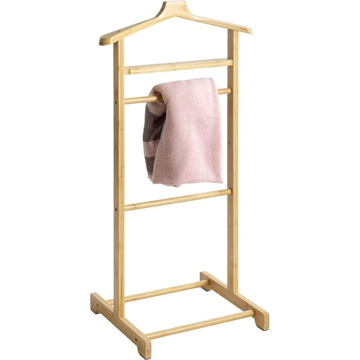 Haku Herrendiener Dressboy aus Bambus natur mit lackiertem Gestell, Stiller Diener im Scandinavian-Stil, 48x36x97 cm – Bild 3