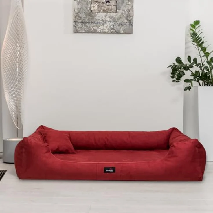 PLUTO SOFT Orthopädisches Hundebett - 04 Dunkelrot, 160x110cm – Bild 3