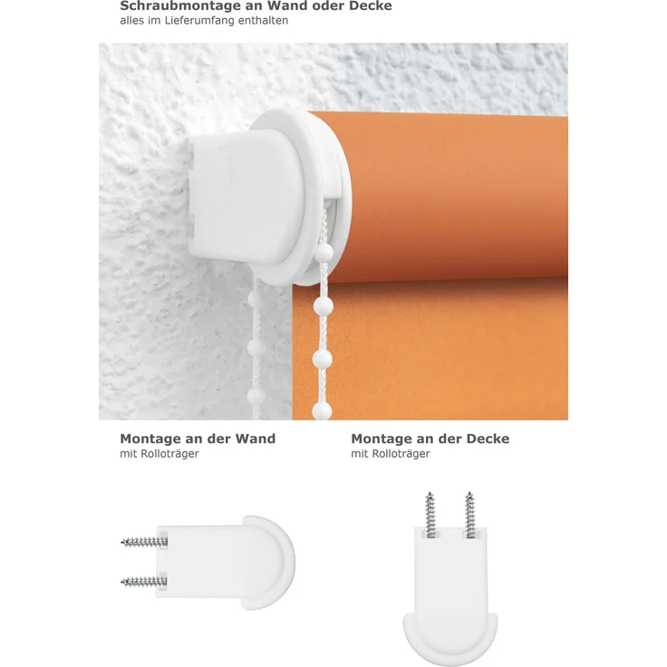 Lysel Outlet - Verdunkelungsrollo Shiny Rotorange, (B x H) 102.50cm x 175cm in orange/rotorange – Bild 3