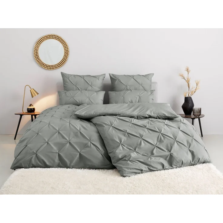 OTTO home Bettwäsche Elliant in Gr. 135x200 oder 155x220 cm, Renforcé, 2 teilig, Bettwäsche aus Baumwolle, elegante Bettwäsche mit Hochtief-Struktur – Bild 5