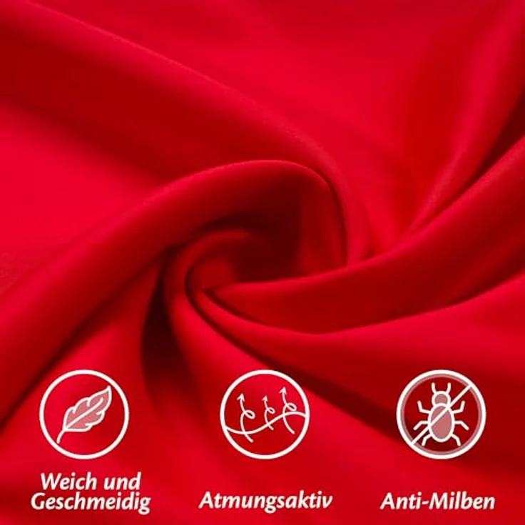 Kissenbezug 40x60 Mikrofaser Premium 2er Set Kissenhülle Deko für Kissen Bett/Sofa Stoff Superweicher Resistent Hypoallergen Anti-Milben Atmungsaktiv Kopfkissenbezug mit Verdecktem Zip Voll Waschbar – Bild 6