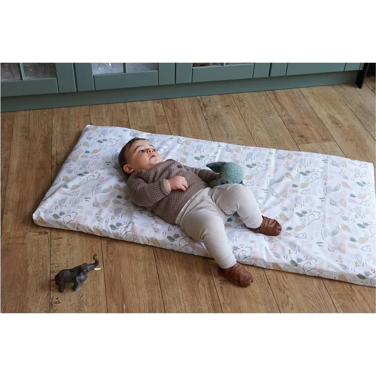 Tinéo - Reisematratze Babymatratze, inklusive Tragetasche - Abnehmbarer Bezug 60 cm x 120 cm x 4 cm, Savanna – Bild 6