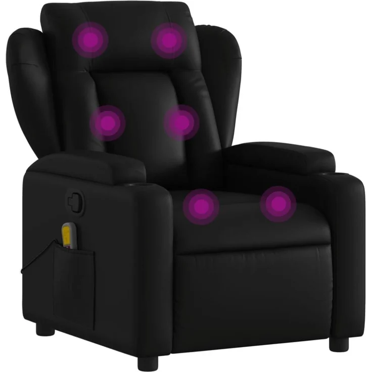 vidaXL Massagesessel Schwarz Kunstleder 372434 – Bild 6