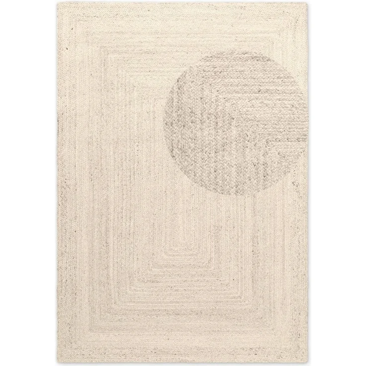 Hanse Home Juno Juteteppich - Natur Wohnzimmerteppich aus 100% Jute, Handgewebt - Robust & Pflegeleicht - Moderner, Boho Naturfaser Teppich für Wohnzimmer, Schlafzimmer - Reinweiß, 120x180 cm – Bild 2