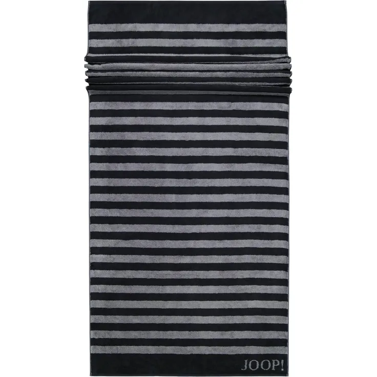JOOP! Saunatuch Classic Stripes, 100% Baumwolle (1-St), Lines Schwarz