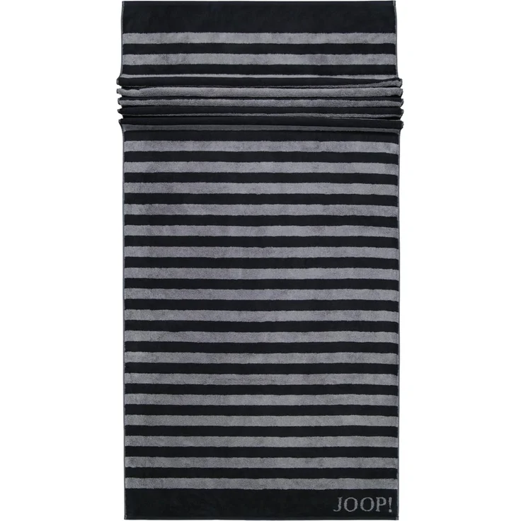 JOOP! Saunatuch Classic Stripes, 100% Baumwolle (1-St), Lines Schwarz – Bild 1