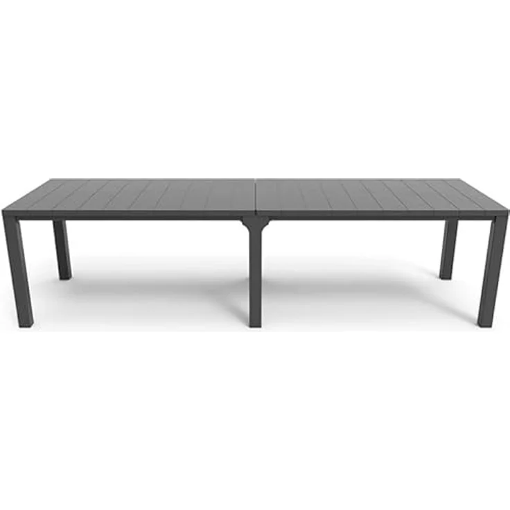 Keter Gartentisch 'Julie', rechteckig, Graphit, 292.9x75x89.4 cm, Kunststoff, wetterfest, UV-beständig, mit Schirmloch, für bis zu 10 Personen – Bild 5