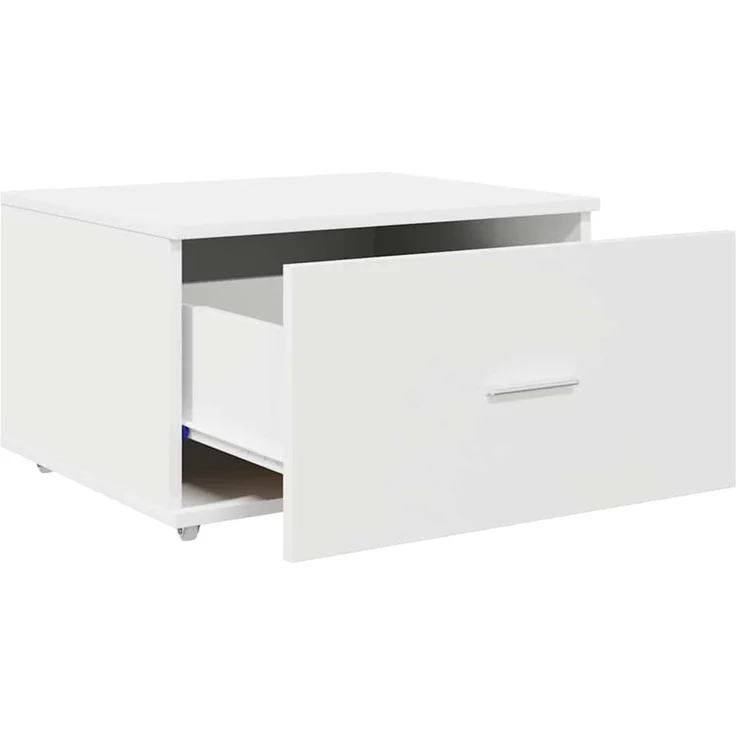 vidaXL Schubladenschrank Mit Rad Weiß 55 x 45 x 31 cm 869306 – Bild 5