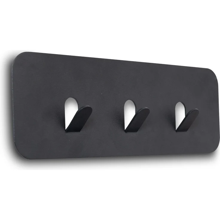 Garderobenleiste >Tilly 1< 3 Haken, anthrazit, Metall - 30x10x3cm (BxHxT) – Bild 5
