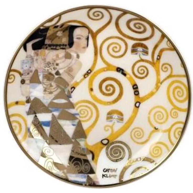 Goebel Miniteller Gustav Klimt - Die Erwartung, Dekoteller, Teller, Artis Orbis, Fine Bone China, Bunt, 10 cm, 67063071