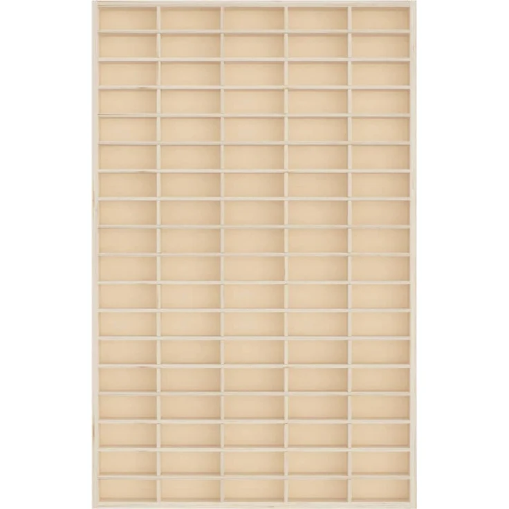 vidaXL Sammlervitrine aus Holz mit 90 Fächern 50,5 x 4,5 x 79 cm 4017379 – Bild 3