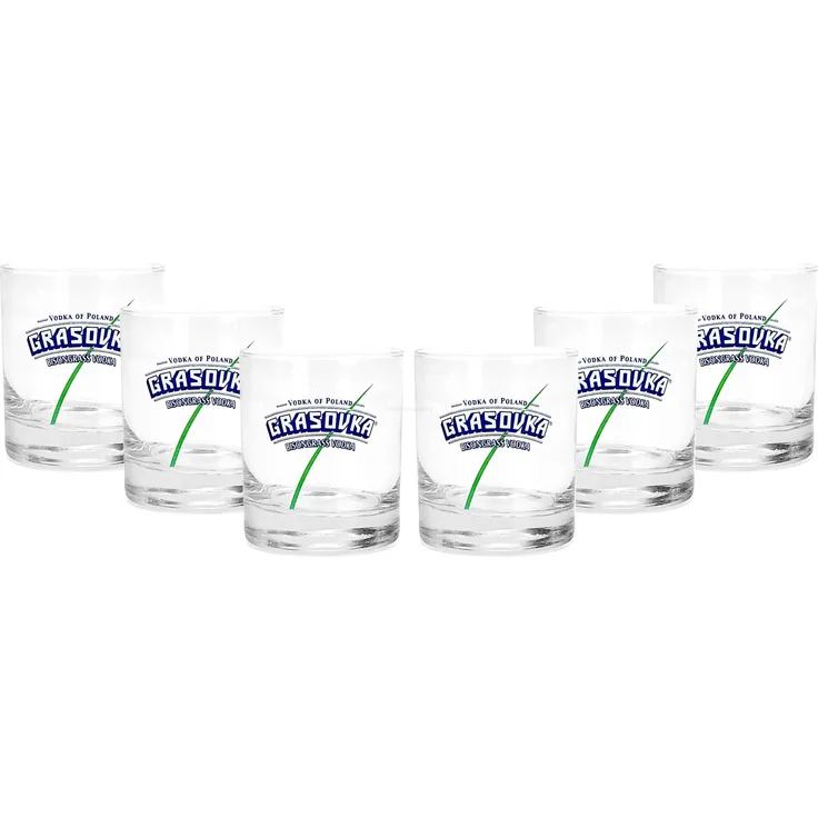 Grasovka Vodka Tumbler Longdrink Glas Gläser Set - 6x Tumbler