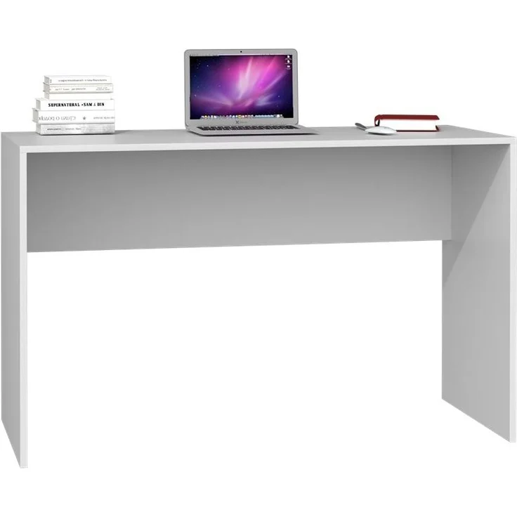 TOPESHOP COMPUTERTISCH PLUS laminierte Spanplatte Weiß 50x120x76 cm (H 76 x T 50 x B 120 cm)