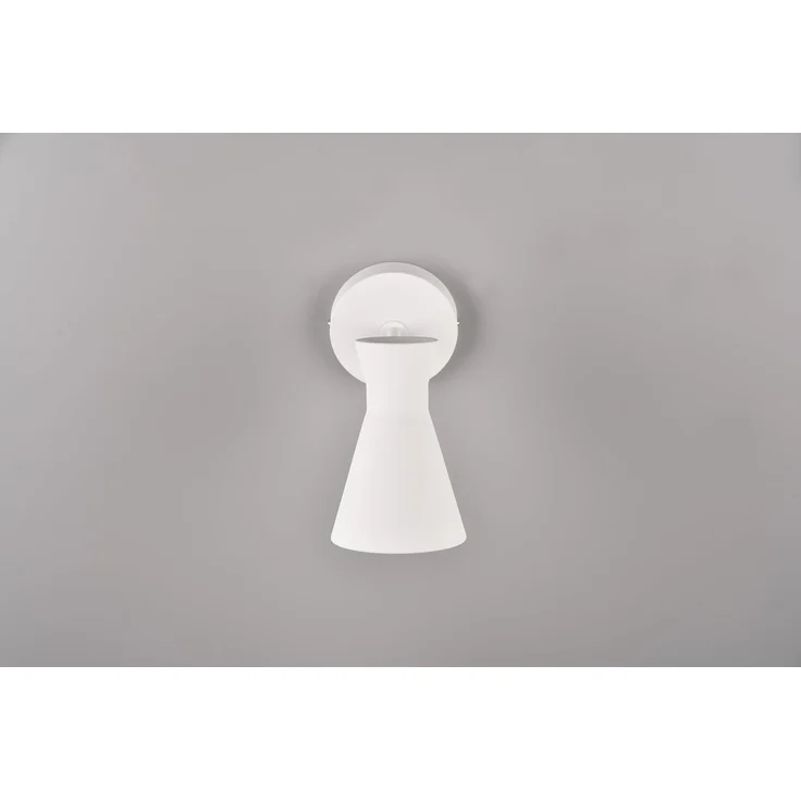 Wandstrahler ENZO Retro Weiß mit Schalter & Stecker, Breite 12cm – Bild 10