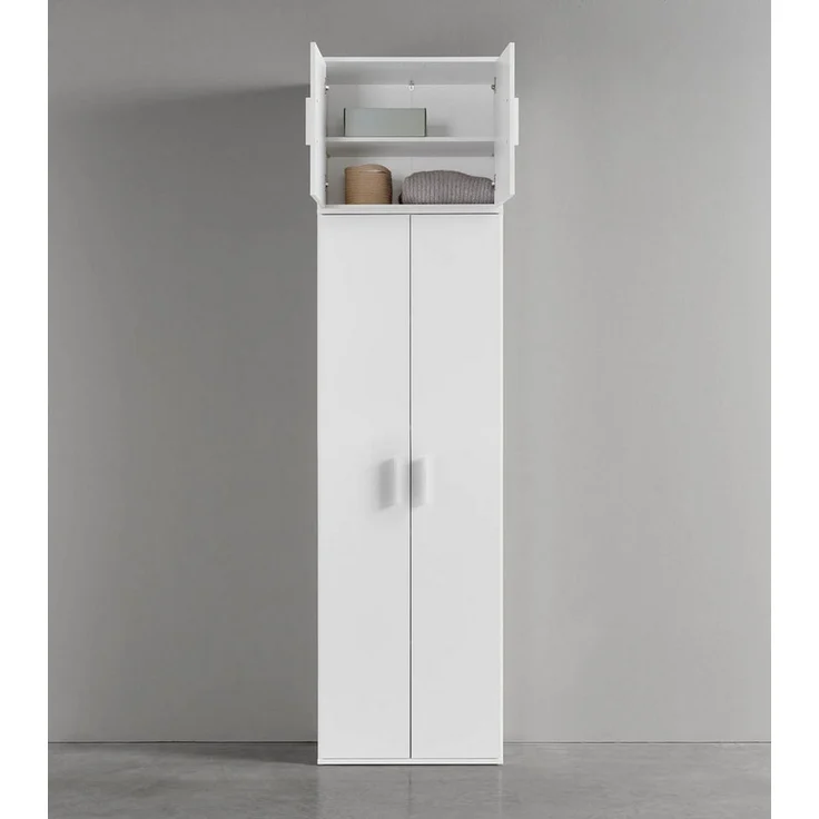 mokebo Mehrzweckschrank Der Extralange Made in Germany, Aktenschrank, Flurschrank, Schuhschrank in Weiß – Bild 3