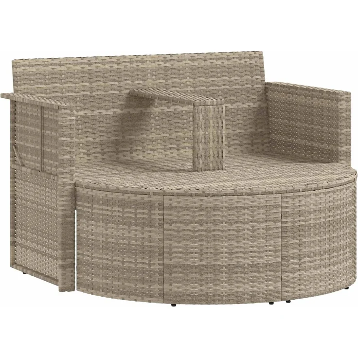 vidaXL Garten-Sofa 8 pcs Hellgrau und Dunkelgrau Poly-Rattan 42025901 – Bild 4