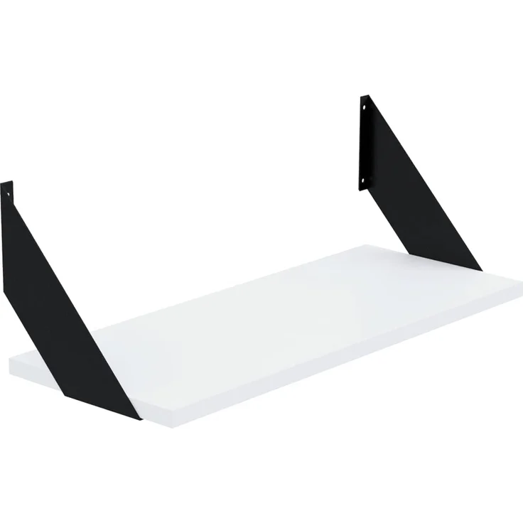 AKKE Wandregal, Hängeregal FLAT modern mit schwarzen Befestigungen 2mm PVC LOFT – Bild 1