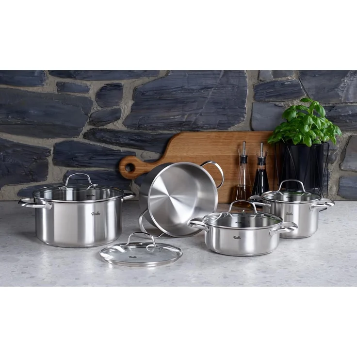 Fissler San Francisco Topf-Set 4-tlg. Induktion mit Glasdeckel Edelstahl – Bild 2