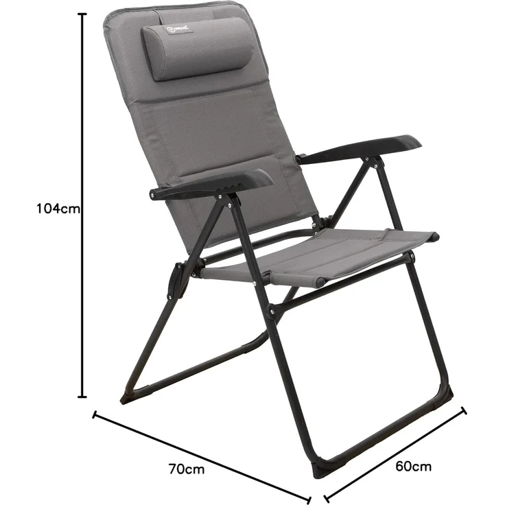 HOMECALL Campingstuhl Gartenstuhl Anglerstuhl Faltsessel Klappstuhl für Wohnwagen Outdoors (Textilene gepolstert mit Quick-Dry-Schaum), 5 fach Verstellbarer Rückenlehne, Hochlehner, bis 150 kg – Bild 9
