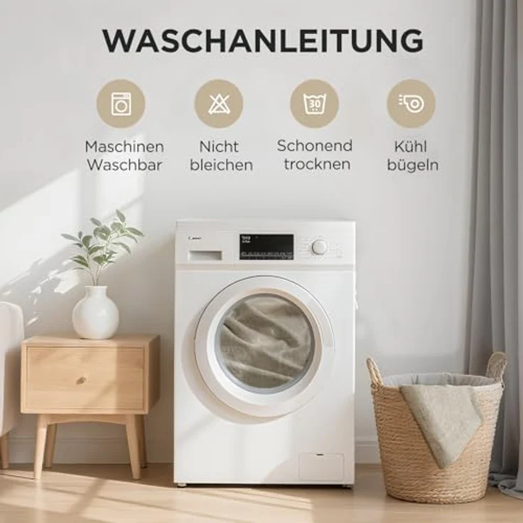 Joydeco 100% Verdunkelungsvorhänge Leinen Gardinen mit Kräuselband 2er Set H225xB140cm Leinen, Thermovorhang Kälteschutz Blickdicht Schallschutz Ideal für Wohnzimmer passt zu Schienensystemen – Bild 11