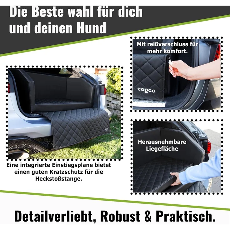 CopcoPet Tier-Autobett Autohundebett Grau 70 x 55 cm – Bild 2