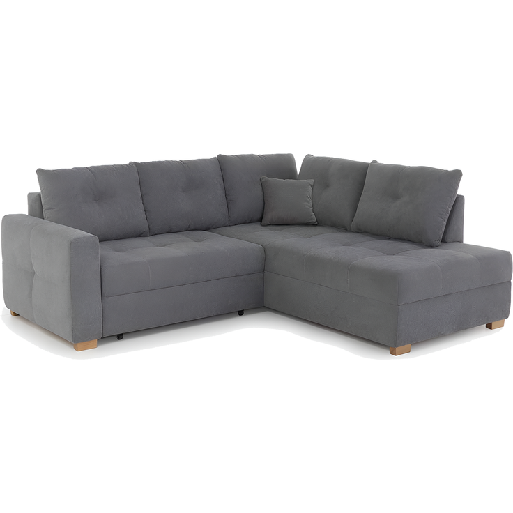 Ecksofa Herford / Heidelberg, Stoff, Grau, 228 x 94 x 199 cm