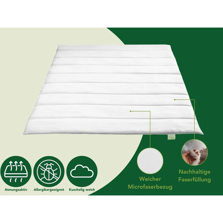 Dreamstar Microfaserbettdecke Eco, Bettdecken 2er-Set - 4-Jahreszeiten, Ganzjahres, Winter & Sommer, Füllung: Faserfüllung, Bezug: angenehm weiche Microfaser, Sommerbettdecke, Frühling und Sommer – Bild 3