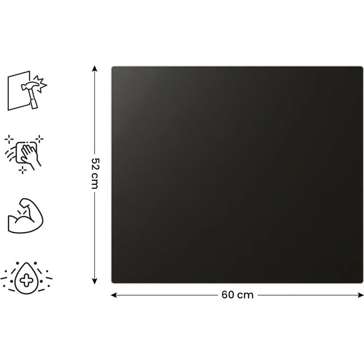 ALLboards Schneidebrett Glas Herdabdeckplatte Schneidebrett 52×60 cm Arbeitsplatte – Bild 2