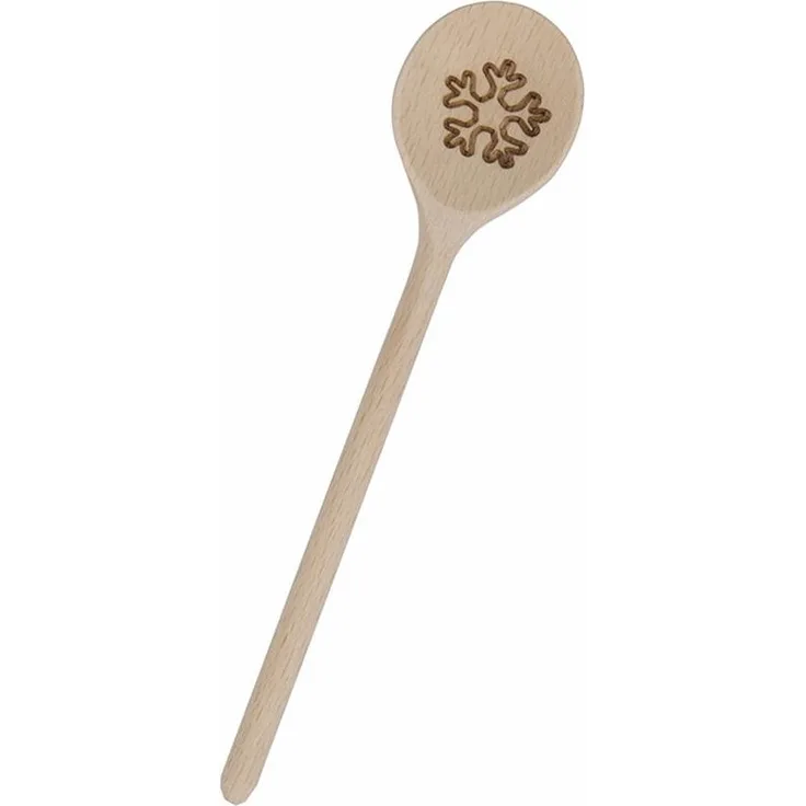 Städter Kochlöffel Schneeflocke Rund, Koch Löffel, Rührlöffel, Küchenlöffel, Küchenhelfer, Holz, 16 cm, 815124
