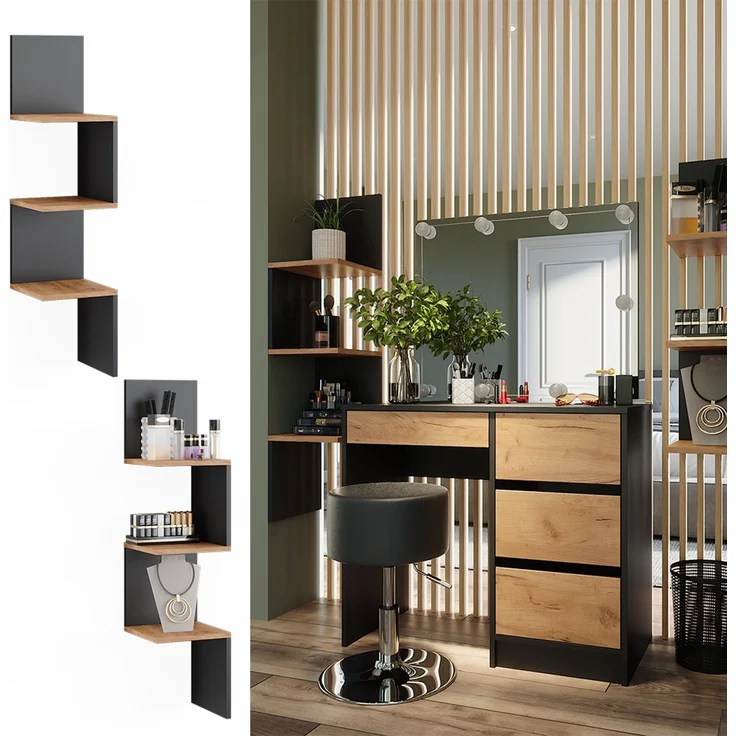 Eckregal Paolo Anthrazit 28 x 116.4 cm 2er Set Vicco – Bild 2