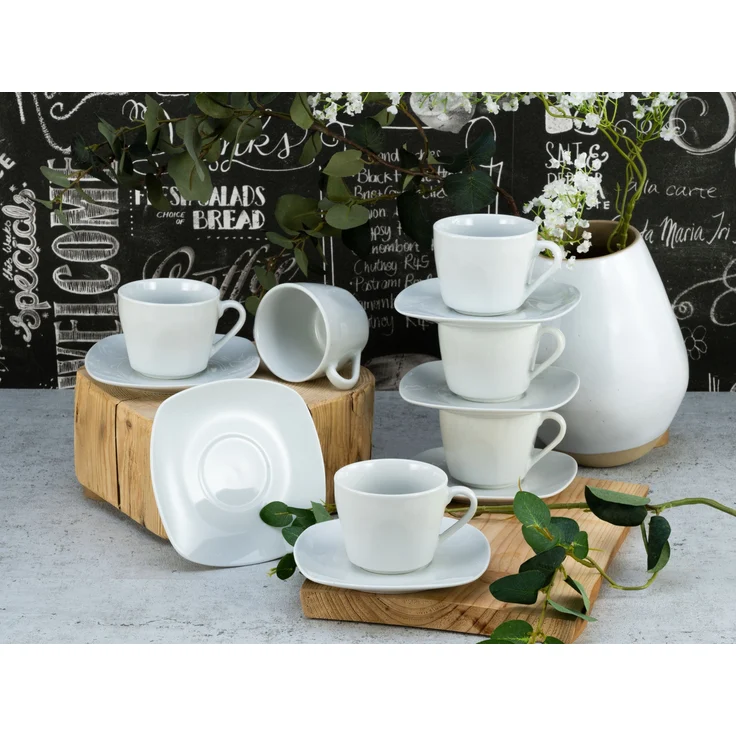 Square Weiss, Kaffeetassen 12-tlg (mo) – Bild 2